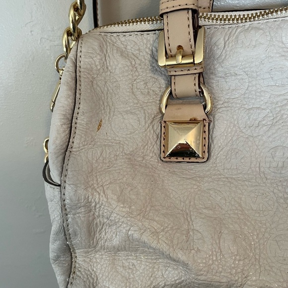 Michael Kors Chain Satchel Bag- Vanilla - Picture 7 of 16